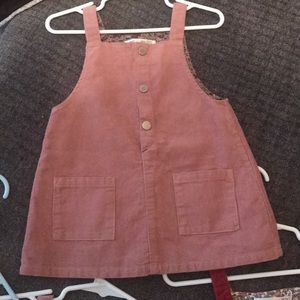 Pink Zara corduroy toddler dress